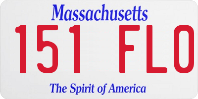 MA license plate 151FL0