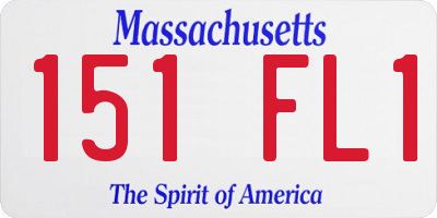 MA license plate 151FL1