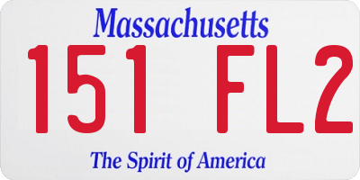 MA license plate 151FL2