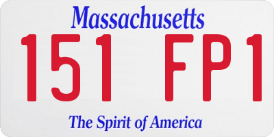 MA license plate 151FP1
