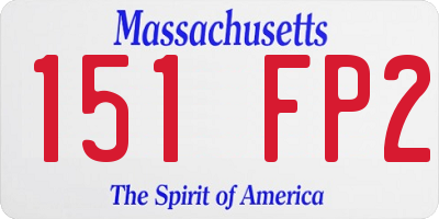 MA license plate 151FP2