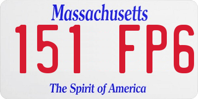 MA license plate 151FP6