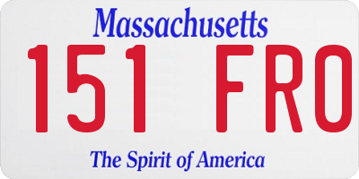 MA license plate 151FR0