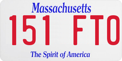 MA license plate 151FT0