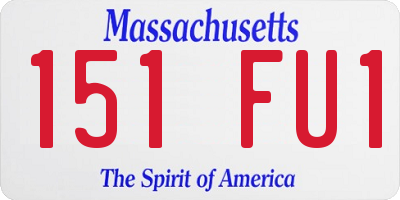 MA license plate 151FU1