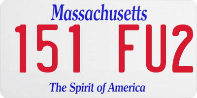 MA license plate 151FU2