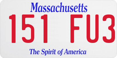 MA license plate 151FU3
