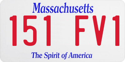 MA license plate 151FV1