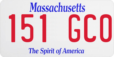 MA license plate 151GC0