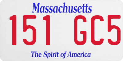 MA license plate 151GC5