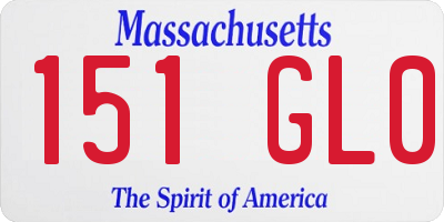 MA license plate 151GL0