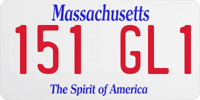 MA license plate 151GL1