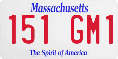 MA license plate 151GM1