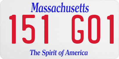 MA license plate 151GO1