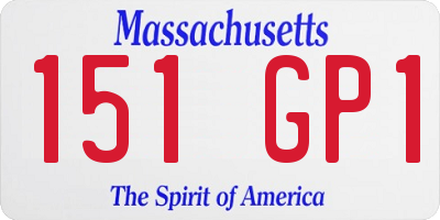 MA license plate 151GP1