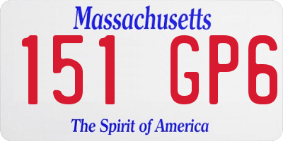 MA license plate 151GP6