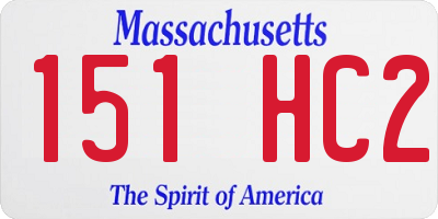 MA license plate 151HC2