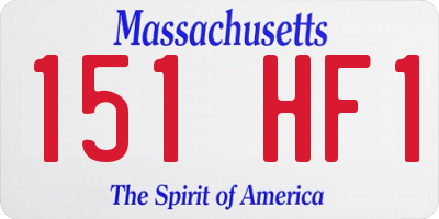 MA license plate 151HF1