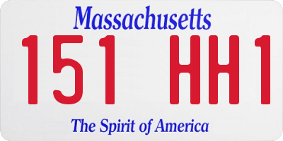 MA license plate 151HH1