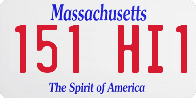 MA license plate 151HI1
