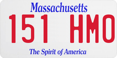 MA license plate 151HM0