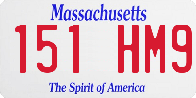 MA license plate 151HM9