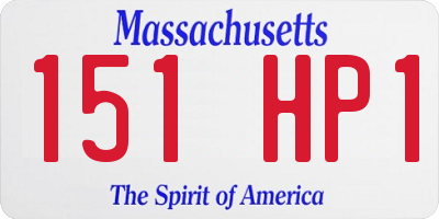 MA license plate 151HP1