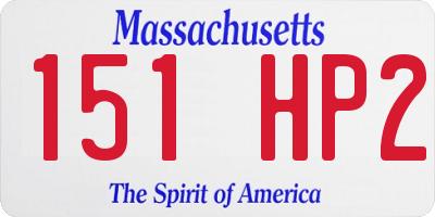MA license plate 151HP2