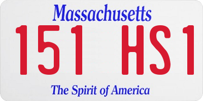 MA license plate 151HS1