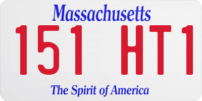 MA license plate 151HT1