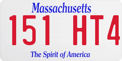 MA license plate 151HT4