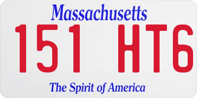 MA license plate 151HT6