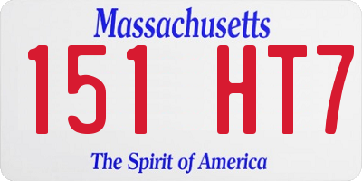 MA license plate 151HT7
