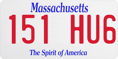 MA license plate 151HU6