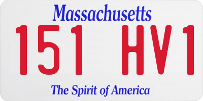 MA license plate 151HV1