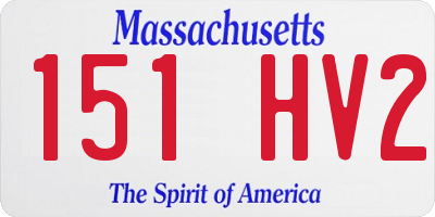 MA license plate 151HV2