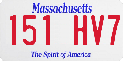 MA license plate 151HV7