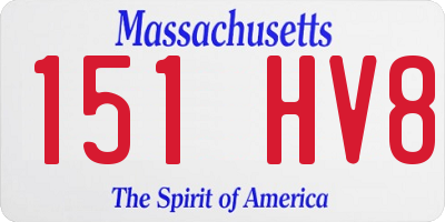 MA license plate 151HV8