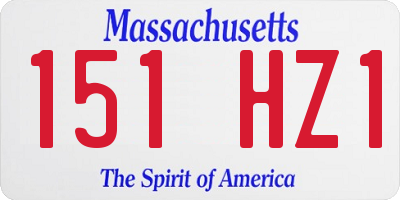 MA license plate 151HZ1