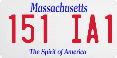 MA license plate 151IA1