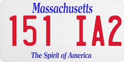 MA license plate 151IA2