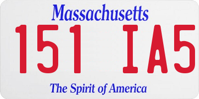MA license plate 151IA5