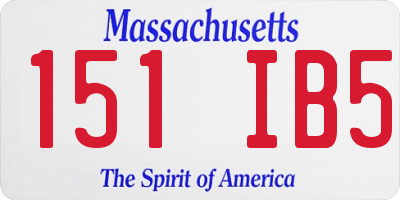 MA license plate 151IB5