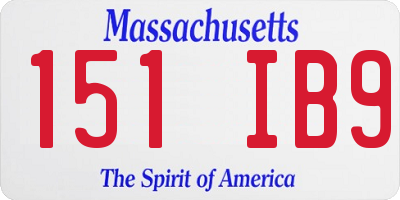 MA license plate 151IB9