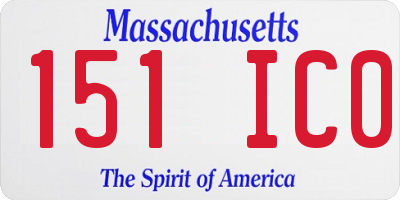 MA license plate 151IC0