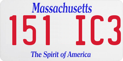 MA license plate 151IC3