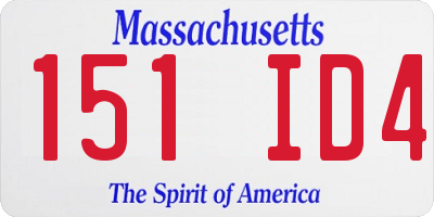 MA license plate 151ID4