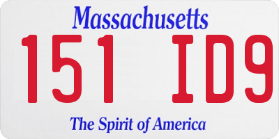 MA license plate 151ID9