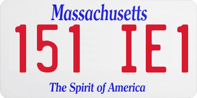 MA license plate 151IE1