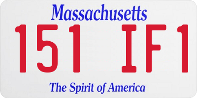 MA license plate 151IF1